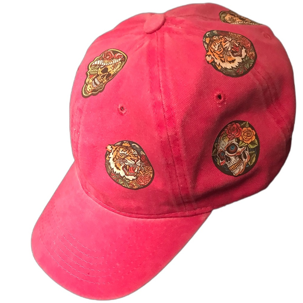 Pink SnapBack patch baseball cap hat adjustable belts bleached beanie hat